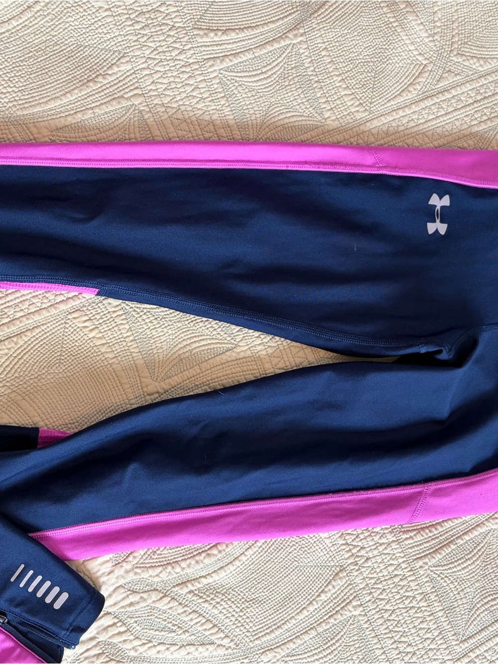 Jordan Girls' Navy and Hot Pink Athletic Leggings